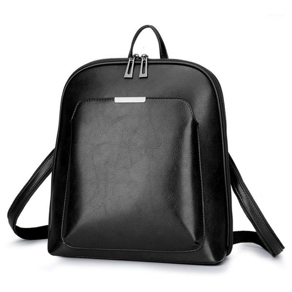 

vintage backpack female leather women's backpack large capacity school bag for girls leisure shoulder bags for women1