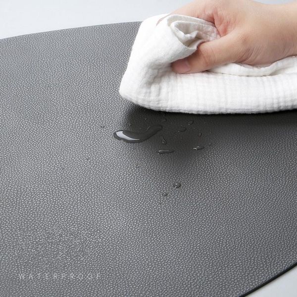 

placemat table mat tableware pad pu leather waterproof heat insulation non slip placemat soft black brown washable bowl coaster bbyvvj