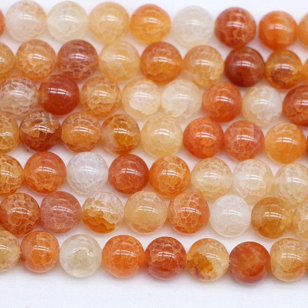 

1 strand lot 6 8 10mm natural red crackle agates stone bead round loose spacer beads for jewelry making findings diy bracelet h bbyiyp