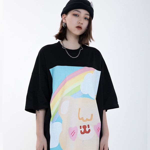 

2021 spring new harajuku casual female t-shirt anime t-shirts women y2k aesthetic streetwear ggz2, White