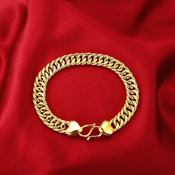 

имитация 24k мужского рука золото braceletbracelet же ювелирные изделия золота braceletdomineering мужского сердца shapedjewelry босса вьетн, Golden;silver