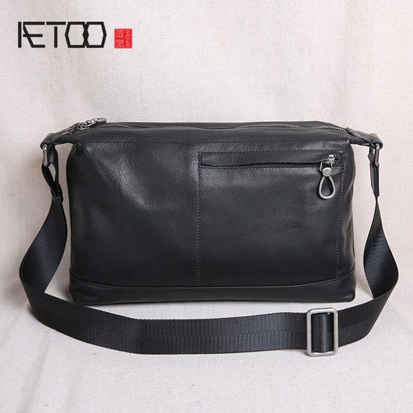 

hbp aetoo single shoulder men's leather crossbody bag, casual head cowhide men's bag