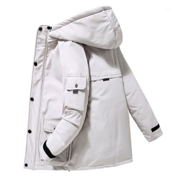 

winter jacket men warm cotton padded parkas solid hooded thicken outwear casual male coats plus large size 5xl clothes for men1, Black