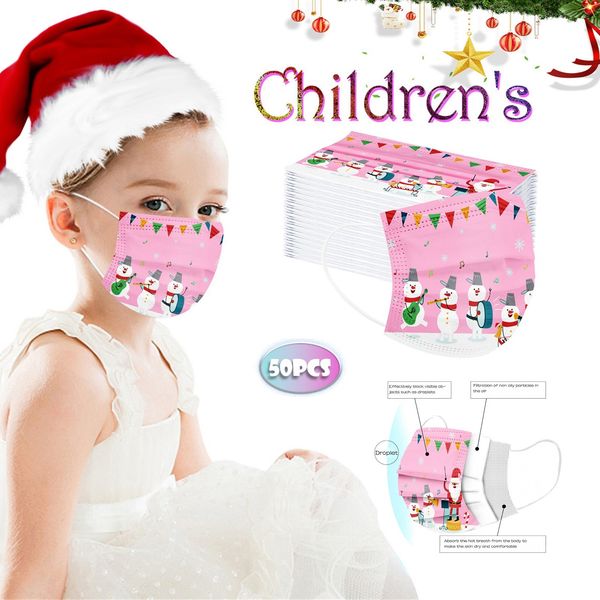 

newdisposable 50pc рот маска с дизайн kids face maskfashion christmas masque de protection halloween mascarillas desechables 201