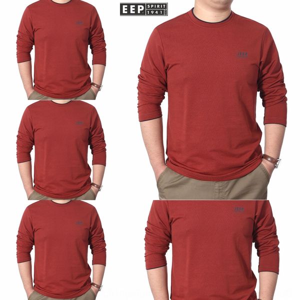 

jeep jeep длинного рукав футболка осенью и зимой новая шея для мужчин рыхлой футболки sweatersweater свитер негабаритных основывая ss0029 gs, Black