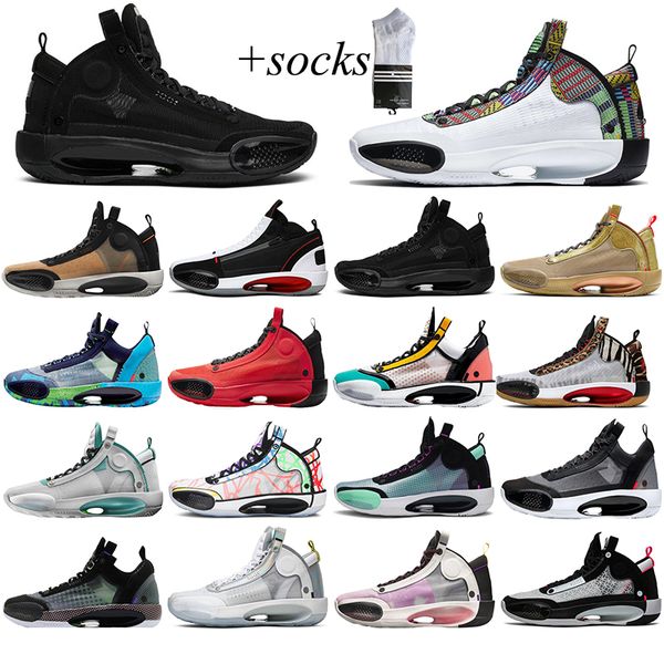 

jumpman 34 snow leopard 34s men basketball shoes black cat blue void wrapping paper chaussures outdoor trainers sports sneakers, White;red