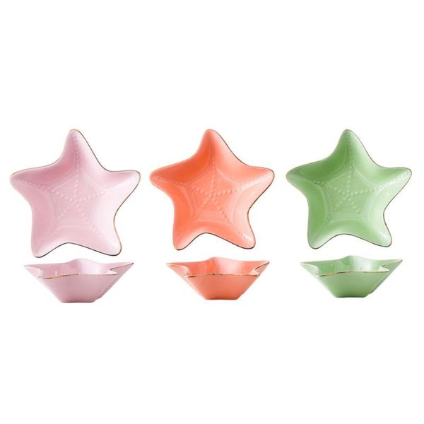 

3 pcs ceramic sauce dish household snack dish useful kitchen spice container