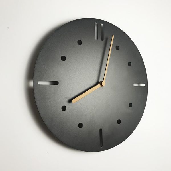 

wall clocks nordic mute clock wooden black living room mechanism gift diea reloj de pared large home decoration dd55wc1