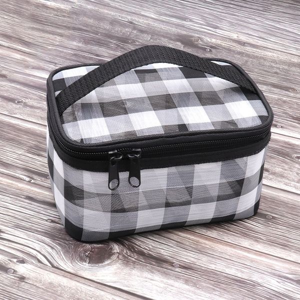 

8o7lv cosmetic mesh korean storage cosmetic ins bag version multi-functional new mesh storage bag fsayu