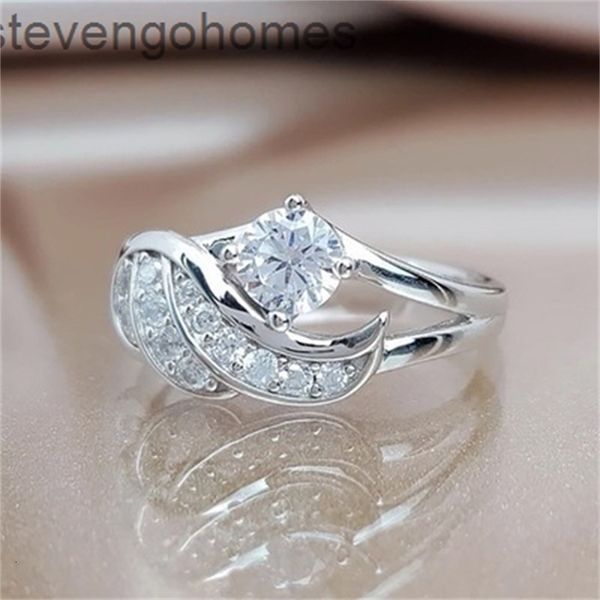 

angel inlaid ningzi wings micro new zircon fashion ring net red jewelry, Silver