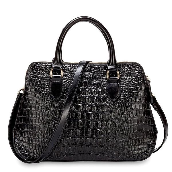 

crocodile pattern women bag design totes bag handbag genuine leather fashion shoulder ladies three pocket