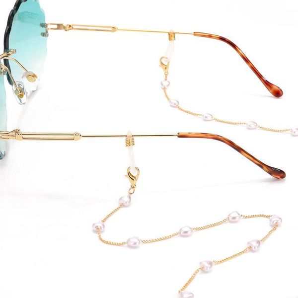 

2021 simple heart pearl beads gold color glasses chain glasses rope holder sunglasses accessories mask chain necklace h jlleyh