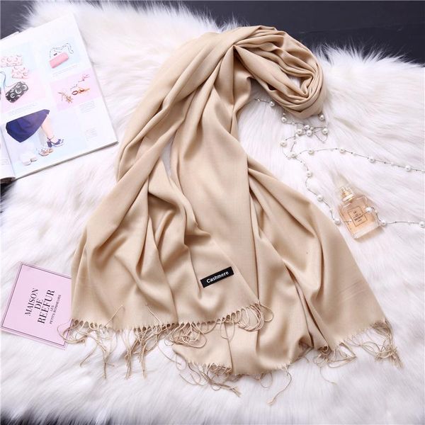 

2020 winter scarves for women shawls warm wraps lady pashmina pure blanket cashmere scarf neck headband hijabs stoles foulard wmtgnt, Blue;gray