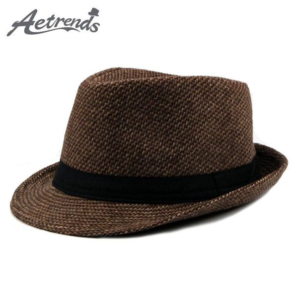 

aetrends] winter woolen felt hat men's jazz cap men fedoras hats z-6219, Blue;gray