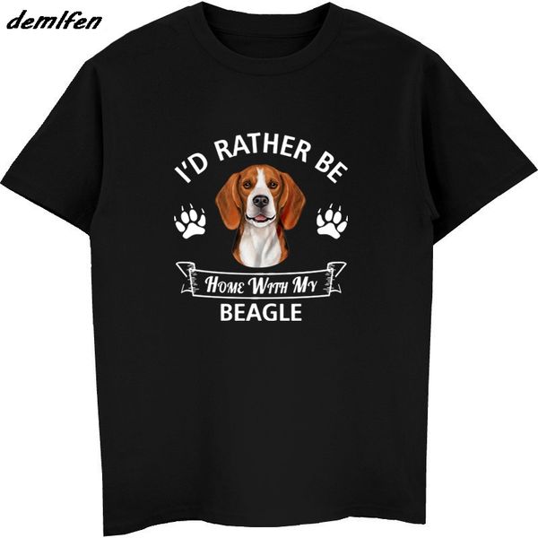 

men short sleeve i'd rather be home with my beagle dog gift for dog owner print hip hop s hoodie designers t shirts sweatshirt