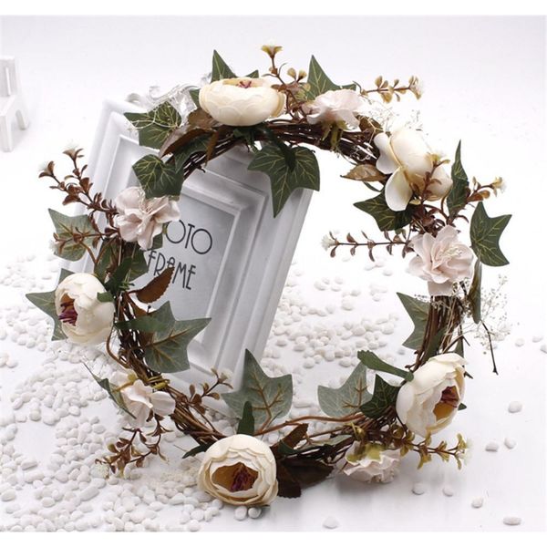 

19cm realistic garland green leaf iron wire artificial flower vine rattan wedding decoration foliag jllckk bdebag