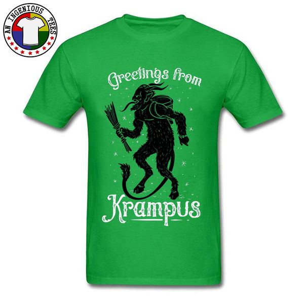 

sport krampus demon devil monster t shirt green neck fall 100% cotton fabric t-shirts casual short sleeve tee-shirts for men new