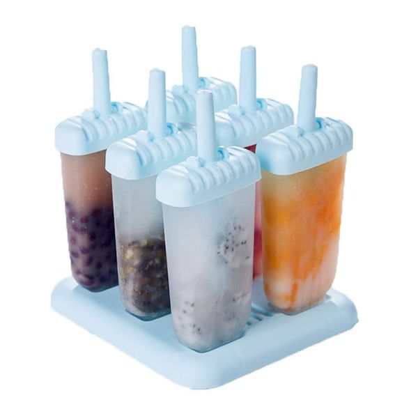 

6 grids popsicle ice cream molds reusable rectangle mold diy mousse cake fondant mould home kitchen er ice cream maker