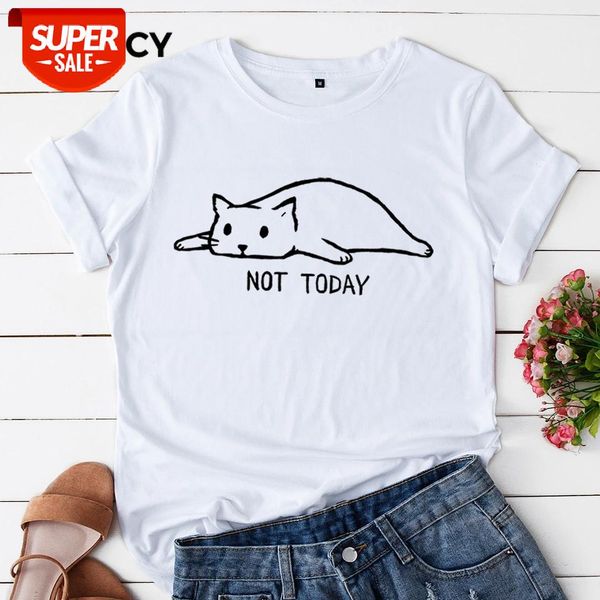 

jfuncy lovely cat printing multi colors plus size women tshirts female cotton t-shirts short sleeve young lady tees #nl9o, White