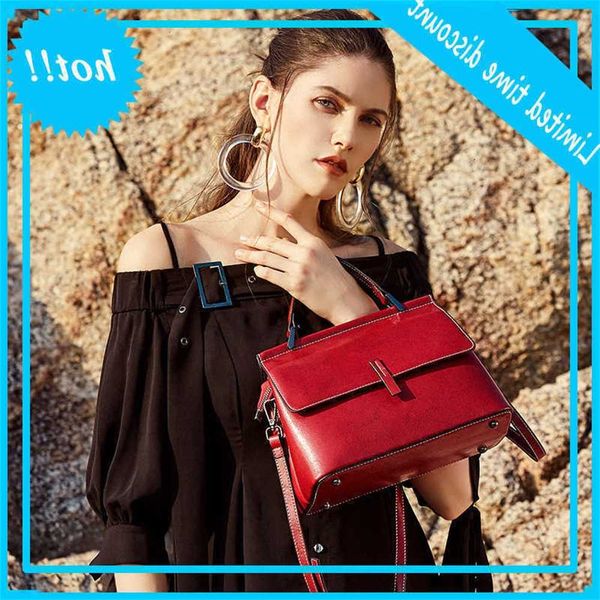

new style leather one shoulder messenger bag in spring and summer
