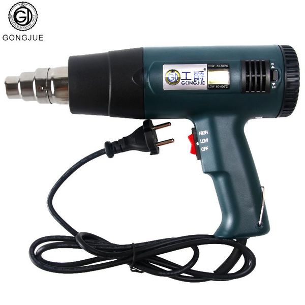

тепловая пушка 220v 1600w температура регулируемый жк-фена горячего воздуха отпайки ручки тепла форсунок инструменты для ремонта