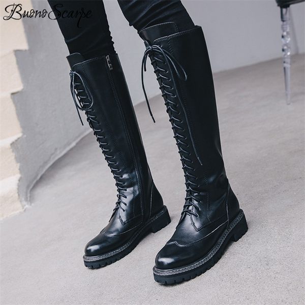 

2019 new black med boots крест связала женщина pumk сапоги из натуральной кожи женской обуви толстой платформы botas finimina