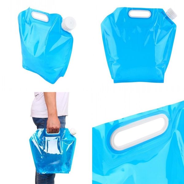 

10l high capacity water carrier outdoor mountaineering camp folding waters bags pure color transparent drinking ware 4 3yn l1