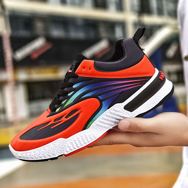 

2021 new fashion leisure running korean men's sports basketball shox jogging shoes mens sneakers ing, White;red