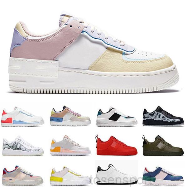 

shadow fashion dunk 1 women casual shoes mens trainers mca university blue platform sneakers utility volt red 6u-q, Black