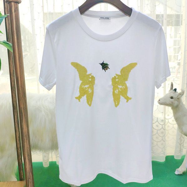 

casana 2020 new summer short sleeve printed korean for women casana 2020 new summer short sleeve printed t-shirt korean t-shirt for women kj, White