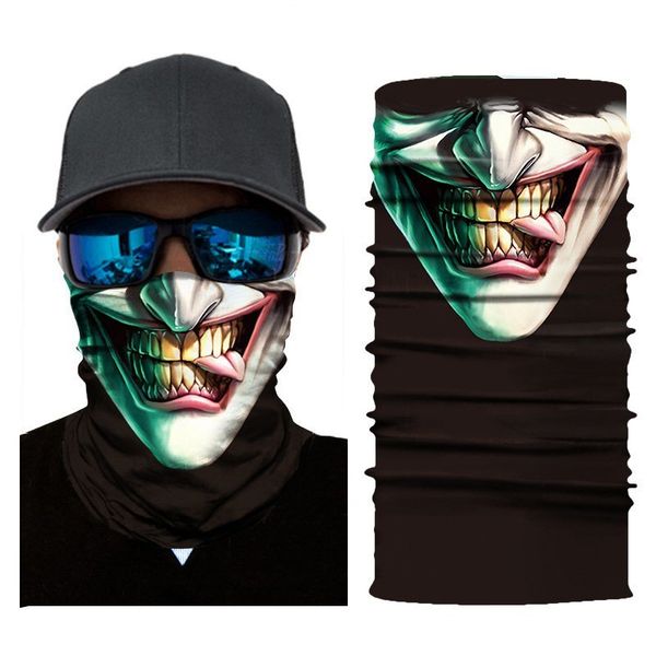 

outdoor skull scarf halloween clown sport bandana cycling neck seamless cover sunscreen protective face mask dhb1020 dehh#