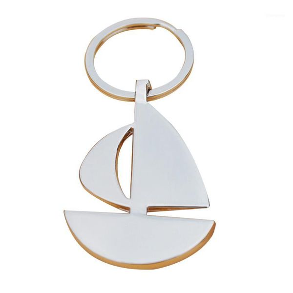 

1pc stylish simple silver creative metal fashion sailing boat key holder key ring keychain christmas birthday gift1