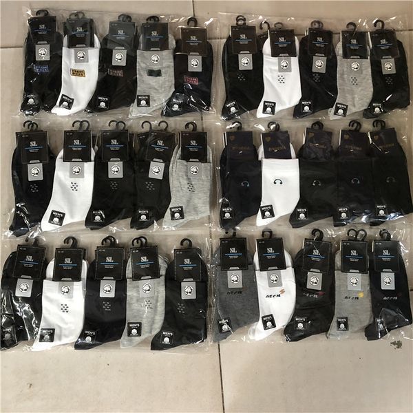 

spring and autumn new men's medium tube leisure business thin cotton cotton socks men's socks department store po6ud, Black