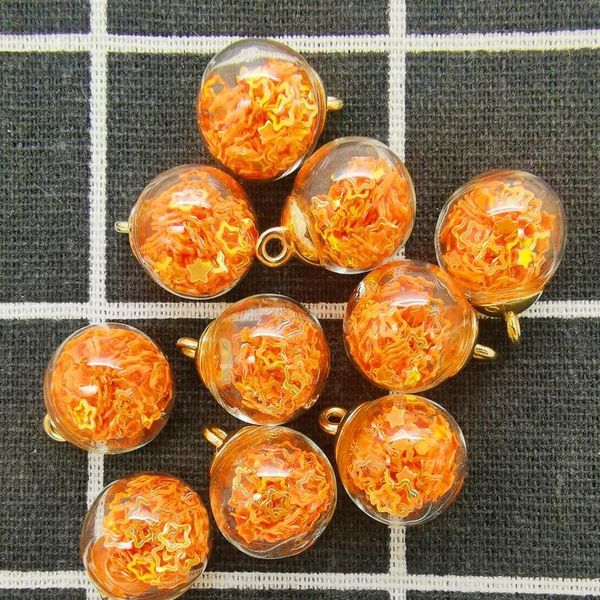 

new diy 10pcs 16mm mini glass bottles with hollow stars pentagram pendant ornaments jewelry maki jllgkn, Black
