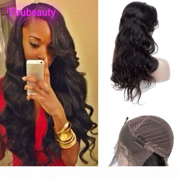 

brazilian wholesale lace front wigs 8-24inch for 3 sets one lot body wave lace front wigs with baby hair pre pluckenatural color 3pieces lot, Black;brown
