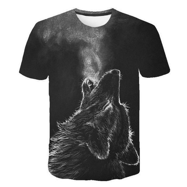 

animal male wolf 3d print shirts oversized plus size graphic men clothing