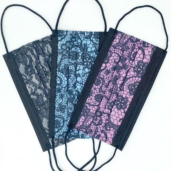 

face mask summer thin breathable mask outdoor sports party 3-layer protective fashion face masks 50pcs packaging