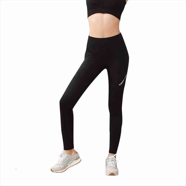 

casual black women seamless leggings workout high waist elastic push up letter print ankle length nylon leggings