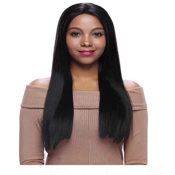 

прямые волосы черный парик прямые волосы glueless бразильский человеческих волос 100% полный парик шнурка яки прямой полный парик шнурка дев, Black;brown