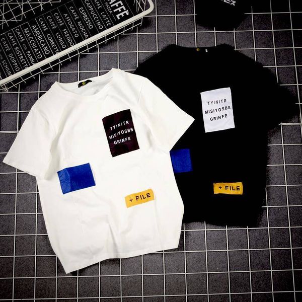 

2019 fashion o-neck japanese funny cool printed t-shirts cotton japan hip hop casual t shirts streetwear pullover tee males, White;black