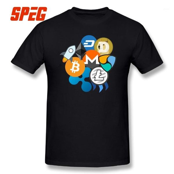 

men's t-shirts ripple t shirts ethereum litecoin nem dash monero stellar lumens steem cryptocurrency tee 100% cotton1, White;black
