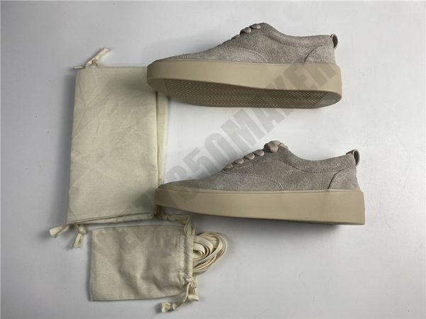 

2020 fog101 men beige fear of god los angeles low skateboard shoes luxury designer casual shoes sneakers platform ar4237-902 size7-13