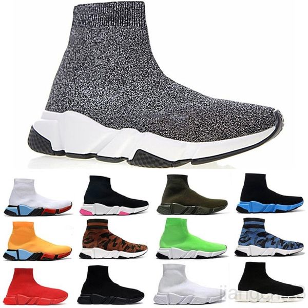 

designer speed trainer fashion men women socks boots black white blue red glitter flat mens trainers sneakers runner casual shoes ng8j