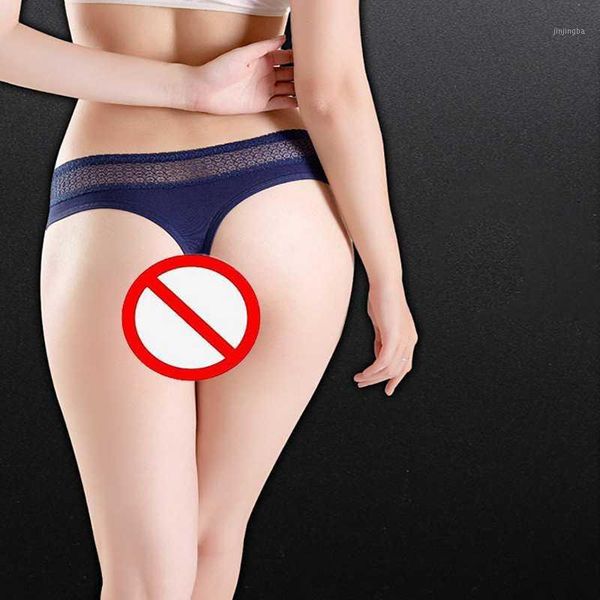 

women's underwear temptation cotton hollow lace low waist seamless briefs1, Black;pink