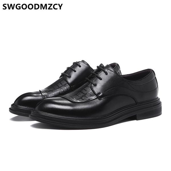 

dress shoes men formal coiffeur office shoes men classic italian brand wedding dress luxury designer erkek ayakkabi, Black