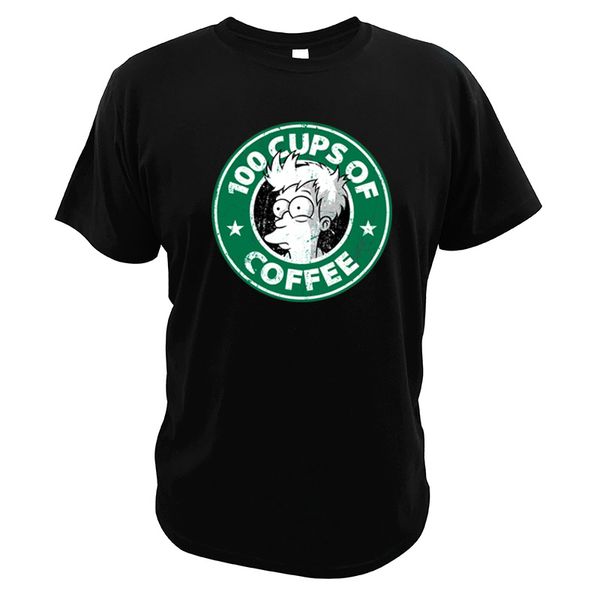 

100 cups of coffee t shirt design fashion logo graphic 100% cotton eu size men cartoon cafe t-shirt sport hooded sweatshirt hoodie