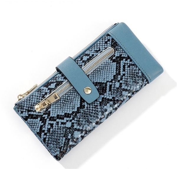 

serpentine fashion women wallets and purse wristband long female wallet clutch zipper phone pocket card holder lady carteras