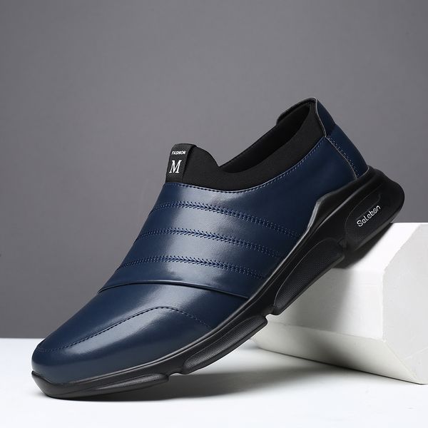 

2020 new male leather fashion businesses wedding shoes big 38-48 gyky, Black
