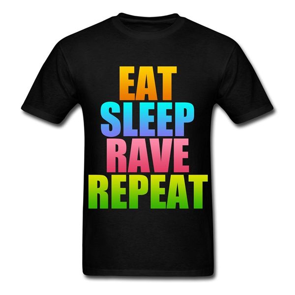 

eat sleep rave repeat men's t-shirt men's tees 2017 short sleeve cotton t shirts man clothing sport hooded sweatshirt hoodie