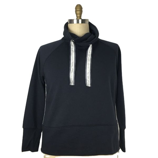 

price custom sell long sleeve solid color hoodies, Black